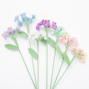 Ramo de flores artificiales de lana tejida Myosotis sylvatica, material de escritorio, flores frescas para regalar a colegas y compañeros de clase - Product Image 2