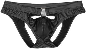 Nuova biancheria intima da <span class=keywords><strong>uomo</strong></span> in <span class=keywords><strong>pelle</strong></span> vuota <span class=keywords><strong>slip</strong></span> Sexy in <span class=keywords><strong>pelle</strong></span> verniciata Gay T-back produzione personalizzata - Product Image 4