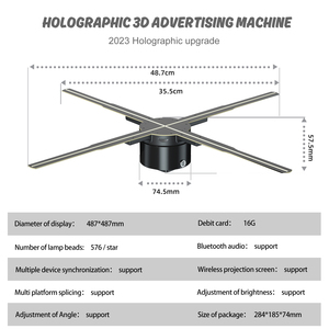 48,7 cm Holograma 3D Proyector 576 Luces LED Ventilador WiFi HD Imagic Desmontable PYRO P50 - Product Image 5
