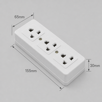 Adaptateur de prise mobile industriel en laiton et ABS, trois couleurs, 10A, neuf trous, pour prises européennes, thaïlandaises et cambodgiennes, vente en gros