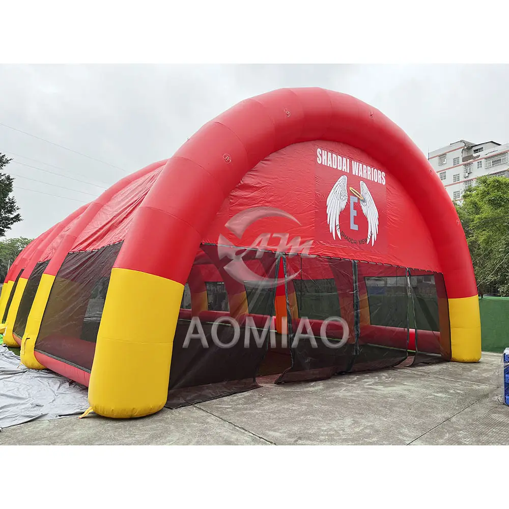 Tenda tiup olahraga Paintball, tenda terowongan Paintball tiup untuk Gym kualitas baik