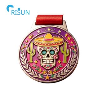 Médailles personnalisées Mexique, nourriture mexicaine, <span class=keywords><strong>musique</strong></span>, crâne, Fiesta, carnaval, Cinco de Mayo, fête, médaillon, médaille personnalisée Cinco de Mayo - Product Image 5