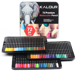 KALOUR Ensemble de <span class=keywords><strong>72</strong></span> <span class=keywords><strong>crayons</strong></span> <span class=keywords><strong>aquarellables</strong></span> professionnels dans une boîte en étain avec <span class=keywords><strong>crayons</strong></span> solubles dans l'eau et couleurs vibrantes pour le dessin et l'esquisse - Product Image 3