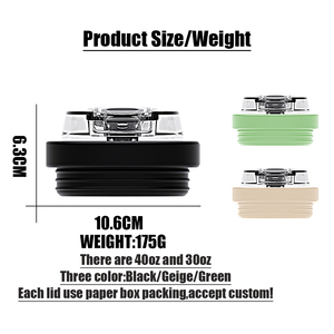 Nuevas <span class=keywords><strong>Tapas</strong></span> de Silicona para Vasos de 40 oz, Accesorios Deportivos para Gimnasio al Aire Libre, Libres de BPA, Aptas para Alimentos, Lavables y Resistentes al Calor - Product Image 4