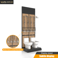 Étagère de présentation robuste en métal moderne YEK'S avec étagères réglables pour salle de bain, miroir et salle d'exposition de douches