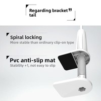 Support universel pour iPad et téléphone avec bras télescopique détachable et fixation murale pour bureau, maison, lit