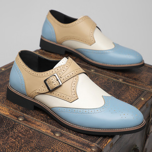 <span class=keywords><strong>Scarpe</strong></span> da Cerimonia Oxford da Uomo Taglie Forti 9926, <span class=keywords><strong>Scarpe</strong></span> Eleganti con Intagli Floreali e Dettagli Colorati, Brogue da <span class=keywords><strong>Smoking</strong></span> - Product Image 3
