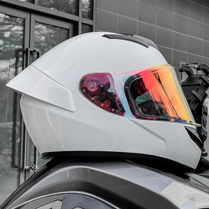 Casco de Moto Integral Unisex con Liberación Rápida Personalizado de ABS Nuevo con Aprobación DOT de Seguridad Ajuste Universal para Mujer con Visor Colorido - Product Image 2