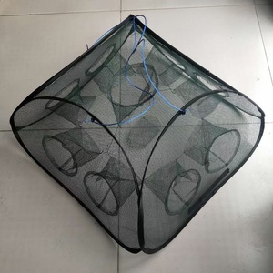 <span class=keywords><strong>Pas</strong></span> <span class=keywords><strong>cher</strong></span> 9 trous Portable filet de pêche cage à crevettes pliable crabe poisson maille piège coulé filet pliant filet de pêche - Product Image 4