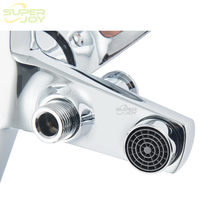 Robinet de douche mural monocommande moderne 1003FA avec cartouche céramique 40 mm, économie d'eau, raccord en laiton et écrou en acier inoxydable