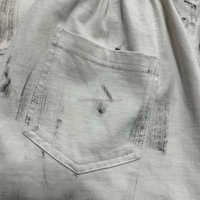 Jual langsung pabrik T-Shirt dan celana pendek pria lengan pendek katun Vintage warna dicuci asam kelas berat musim semi musim panas