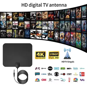 Pabrik OEM Antena TV Film Dalam Ruangan Digital 4K 1080P Tanpa Batas Rv Kualitas Tinggi untuk Saluran Gratis