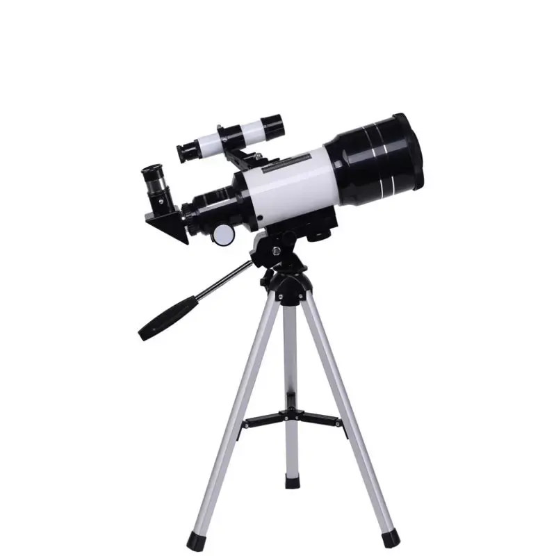 F30070 teleskop 70mm diyafram 300mm astronomik kırılma çocuklar için teleskop ayarlanabilir Tripod ile