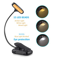 Mini lampe de lecture LED pliable rechargeable par USB avec commande tactile et lumière réglable pour la salle de lecture
