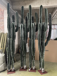 Cactus Artificial de Plástico, Planta Artificial para Decoración de Paredes, Cactus Artificial para Exteriores - Product Image 6