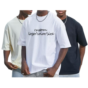 T-shirt à manches courtes noir et blanc, simple, décontracté, uni, avec broderie ou impression de logo personnalisé OEM. - Product Image 1