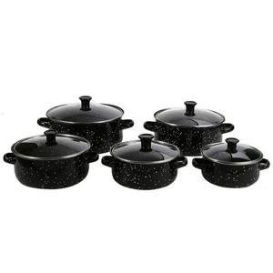 Hot Selling Wholesale Luxury Cast Iron Enamel Cookware Casserole <b>Set</b> 16-18-20-22-24cm Kitchenware Cooking Pots for Home Use - Product Image 3