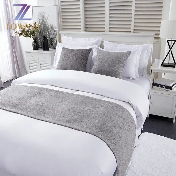 Town zi atacado luxo 5 estrelas branco personalizado 100% algodão têxtil hotel cetim folhas de cama
