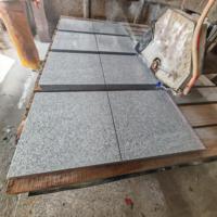 Dalles de pavage en granit naturel chinois sablé, coupées sur mesure, directement de l'usine, panneaux de revêtement mural extérieur modernes et durables, garantie 1 an