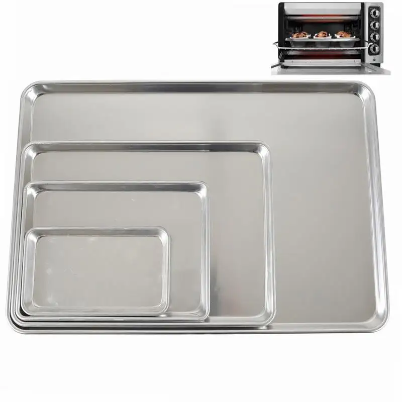 Factory Wholesale Aluminum Alloy 3003 Baking dishes&pans Full Size 18'' x 26'' Sheet Bun Pan Tray Bakeware