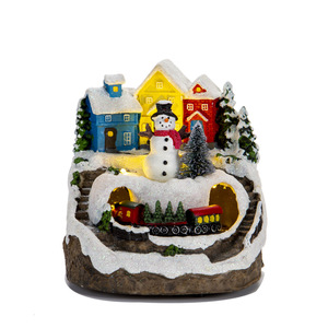Ornements de Noël Musique électrique Maison de neige lumineuse Cadeau de Noël - Product Image 5