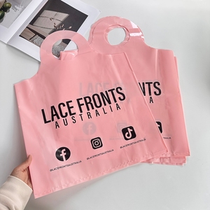 Borsa Shopping di Lusso Personalizzata Rosa Baby Riutilizzabile per Vestiti, Borsa in <span class=keywords><strong>Plastica</strong></span> Spessa e Resistente per Confezioni Regalo con Stampa Logo - Product Image 6
