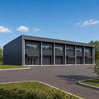 Structure en acier durable au design moderne, résistante aux intempéries, prête pour l'extension solaire, pour bureaux commerciaux, magasins de détail et bâtiments hôteliers
