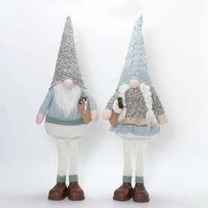 Divertido Juego de Dos Gnomos con Gorro Flexible, Peluche Grande Hecho a Mano, Regalo Único para las Fiestas de Invierno - Product Image 1