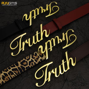 Basso Design del marchio personalizzato Moq in metallo colorato con smalto epossidico fibbia con Logo del timbro nero genuino/cintura in Pu - Product Image 4