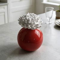 Diffuseur de parfum Finru en céramique avec fleur en céramique, ensemble cadeau décoratif d'aromathérapie pour la maison, pour placard et entrée