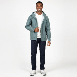 Men's Moisture Wicking Rain Jacket Quick Dry Breathable <b>Canvas</b> Fabric Windproof Comfort Fit with Front Logo - Product Image 1