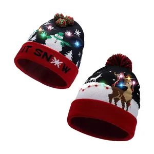 ACE sombrero fabricante cusotn led de navidad sombrero gorros de navidad con luce gorros led navideos