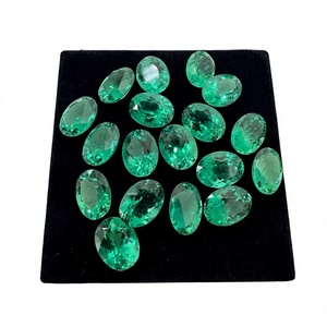 หินมรกตสีเขียวทรงรี 1 กะรัต ผลิตในห้องปฏิบัติการจาก Hailer Jewelry Lab พร้อมใบรับรองจากผู้เชี่ยวชาญ  แสดงสีสัน/ประกายไฟสวยงาม เหมาะสำหรับทำเครื่องประดับ - Product Image 6