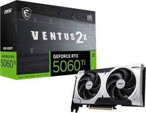 การ์ดจอใหม่สำหรับเล่นเกม RTX 5060 Ti 8GB GDDR7 Ventus 2X OC Plus PCI (DisplayPort 2.1a 2602MHz Core Clock) RTX 5060 Ti Graph - Product Image 1