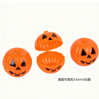 Ember labu ramah lingkungan dengan desain tutup terbuka untuk pesta karnaval dan kotak buta Gashapon Halloween