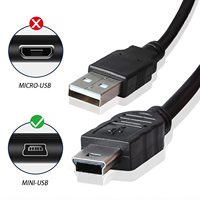 Câble USB 2.0 Type A vers Mini USB PVC 5 broches pour lecteur MP3, caméra embarquée et chargement de données