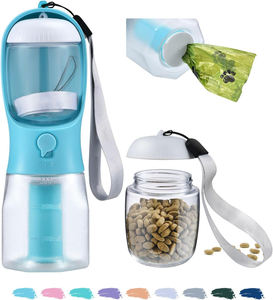 Açık sızdırmaz köpek su şişesi 3 1 tasarım kase ile seyahat ve yürüyüş için yiyecek kutusu atık torbası tutucu Pet şişe - Product Image 3