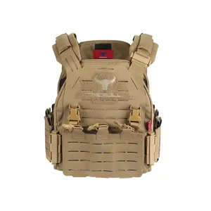 Cytac/Tacbull Tactical Plate Carrie nylon 600D Tan color with Molle system, 9 mag pouch, light weight easy to carry