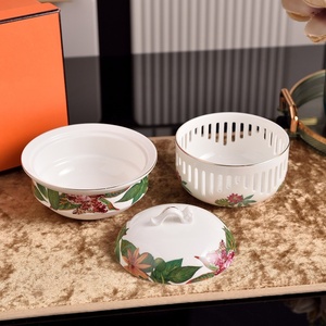 Vaisselle en céramique de style luxueux - Style américain créatif - Pots à soupe et à bouillon polis - Passe au lave-vaisselle pour hôtel et usage domestique - Product Image 4