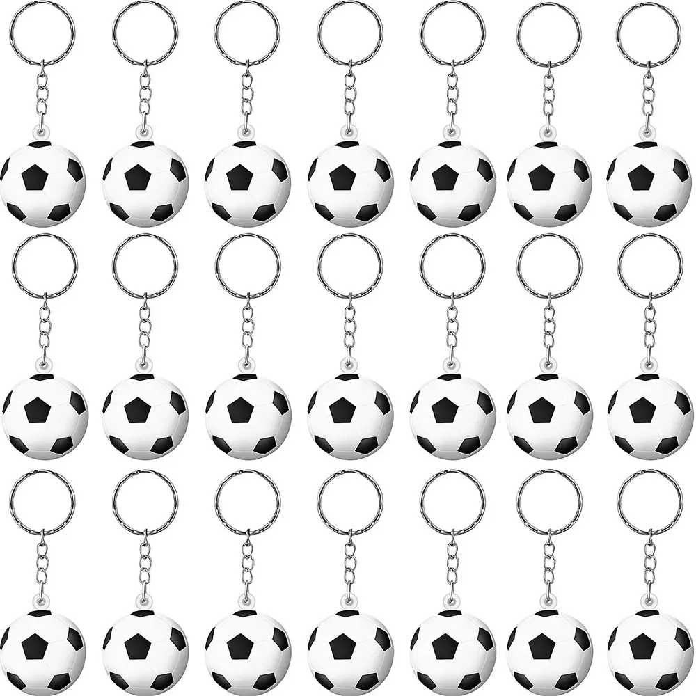 Pafu sports theme party supplies mini soccer keychains soccer stress ball sports ball keychains for boys school carnival reward