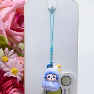 Autentico Cordino Charm 'Goodnight Starry Sky' da 12 cm con Design a Grani Carini, Nuvole e Stelle Cadenti per Telefono - Product Image 2