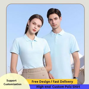 Camisas de Algodón y Cupro para Hombre con Logotipo Bordado Personalizado, Camiseta Polo Transpirable que Absorbe la Humedad para Trabajo, Negocios, Empleados, Golf - Product Image 3