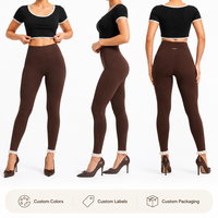 Leggings de yoga taille haute personnalisés pour femme avec bordure en dentelle blanche, pantalon de compression moulant pour l'entraînement, le yoga et le quotidien
