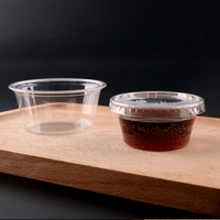 Récipient jetable à emporter personnalisé pour sauce à condiment soufflé Pack de tasses à sauce en plastique PP/PET 2 oz