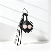 Porte-clés Peluche Cœur Kawaii en Forme de Soleil Épineux, Accessoire Unique pour Sac à Dos de Filles, Décoration de Sac, Jouet en Peluche, Cadeau