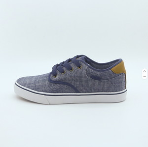 Zapatillas con cordones, punta redonda, estilo denim azul, suela exterior de goma transpirable, entresuela de EVA, aptas para todas las estaciones. - Product Image 4
