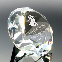 Adorno de Cristal con Forma de Diamante Arcoíris - Gema de Cristal Grande de 8 cm para Decoración del Hogar, Centro de Mesa para Bodas, Accesorio para Fotografía de Arte de Uñas