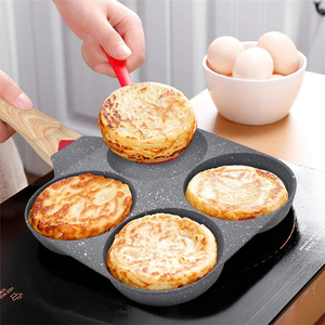 Sartén Antiadherente para Cuatro Huevos con Mango de Baquelita, Revestimiento Cerámico, Forma Cuadrada, Base de Hierro Inoxidable, Apta para Horno y Cocina - Product Image 5