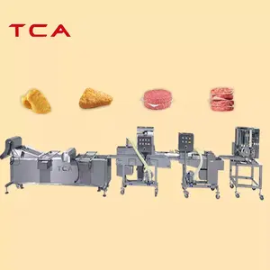 TCA XINDAXIN-ماكينة تجارية من الفولاذ المقاوم للصدأ, ماكينة أوتوماتيكية بالكامل من شذرات الدجاج ، خط إنتاج البرجر ، للبيع