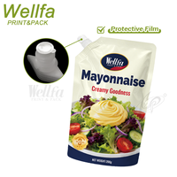 Pochette Doypack en aluminium anti-fuite avec bec verseur pour liquides alimentaires, 200g 400g, personnalisable avec logo du fabricant, pour recharge de mayonnaise
